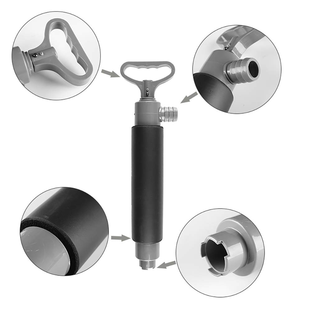 Kayak, pompa di sentina galleggiante, pompa manuale portatile per kayak, canoe e accessori per barche (argento grigio)