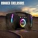 Powerful & Portable Waterproof All Terrain Bluetooth Speaker with LED Party Lights – IPX7, Deep Bass, AUX, USB-C, FM Radio – QFX BT-ZX35
