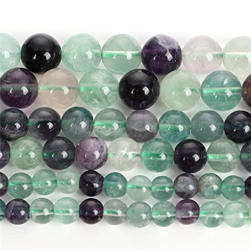 Perles de pierre naturelle fluorite A+ de 10mm pour bijoux d'exception - 3