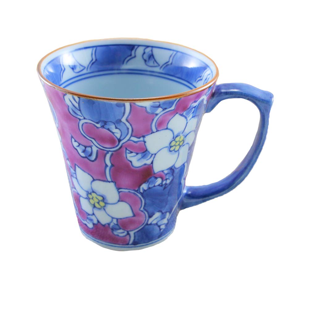 Amazon.co.jp: マグカップ 有田焼 伊万里焼 唐花マグ（紫） 色
