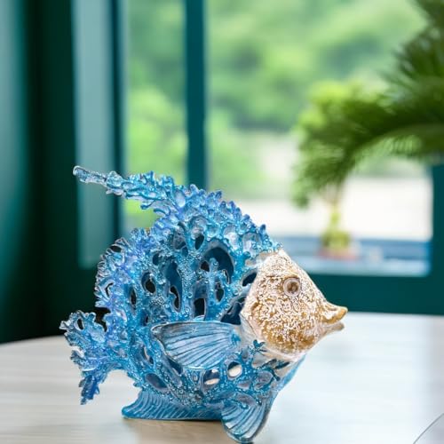 VVGIFTS-Beach-Coastal-Decor-Coral-Reef-Angelfish-Home-Office-Desk-Decor-Sculpture-Statue-for-Tabletop-Shelf-Bathroom-Decoration-Ornament-Gift-Turquoise-and-Blue VVGIFTS Beach Coastal Decor Coral Reef Angelfish Home Office Desk Decor Sculpture Statue for Tabletop Shelf Bathroom Decoration Ornament Gift Turquoise and Blue