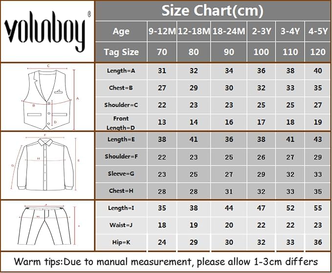 Image of Volunboy Toddler Suit Boys Formal Wedding Guest Dress Outfit | graduation dress clothes, gentleman ring bearer bowtie outfit, back-to-school pants set, birthday photoshoot dressy outfit