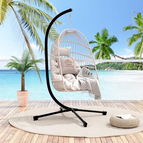 Foldable Hanging Egg Chair with stand