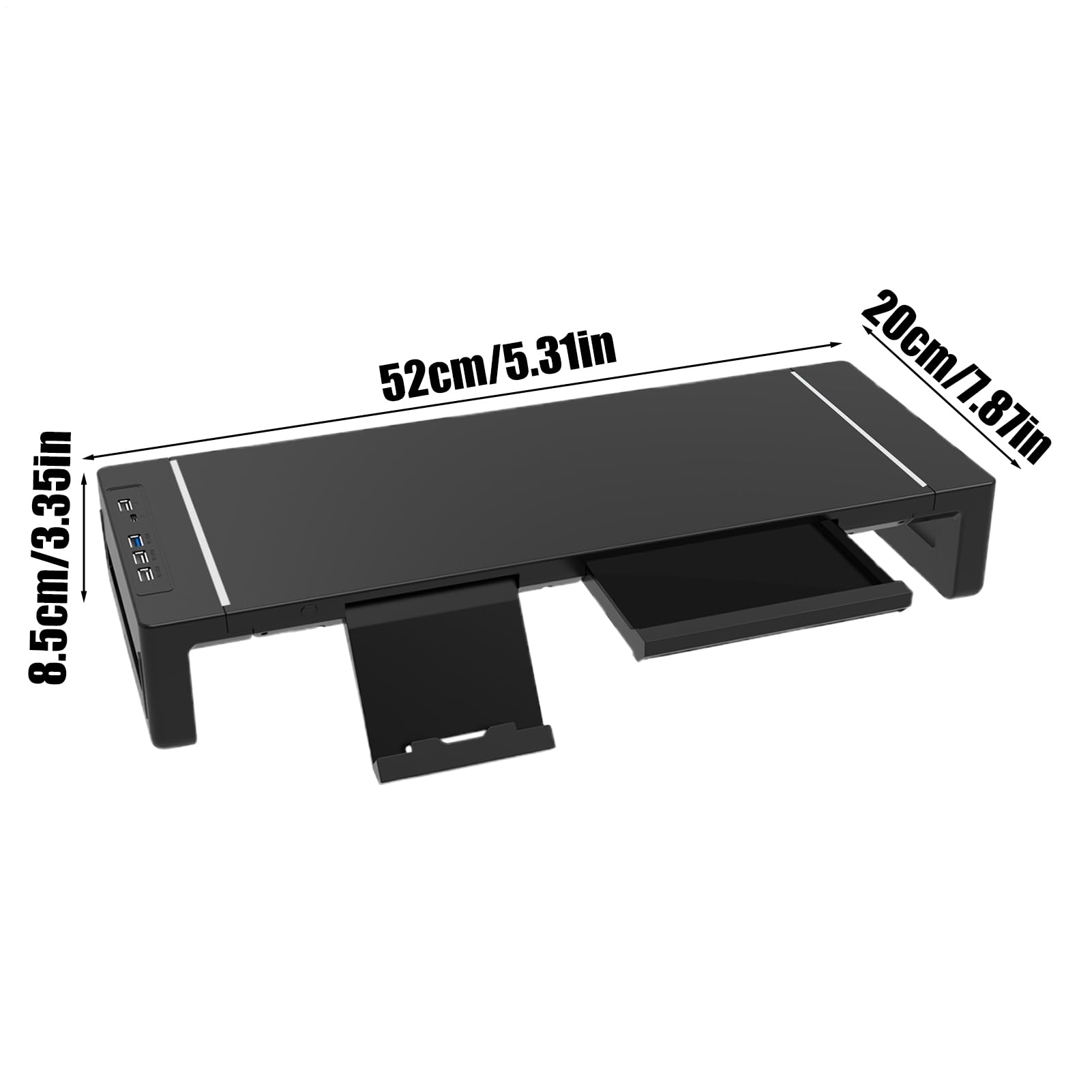 Supporto Monitor da Scrivania Ripiano da scrivania regolabile in altezza e | Supporto per Organizzatore da Tavolo Per schermi TV, penne, ristoranti, appartamenti, case, dor
