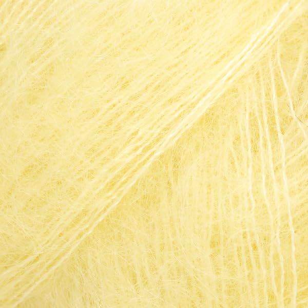 Mohair and Silk Yarn Drops Kid-Silk, 0 or Lace, 2 Ply, 0.9 oz 230 Yards per Ball (52 Lemonade)