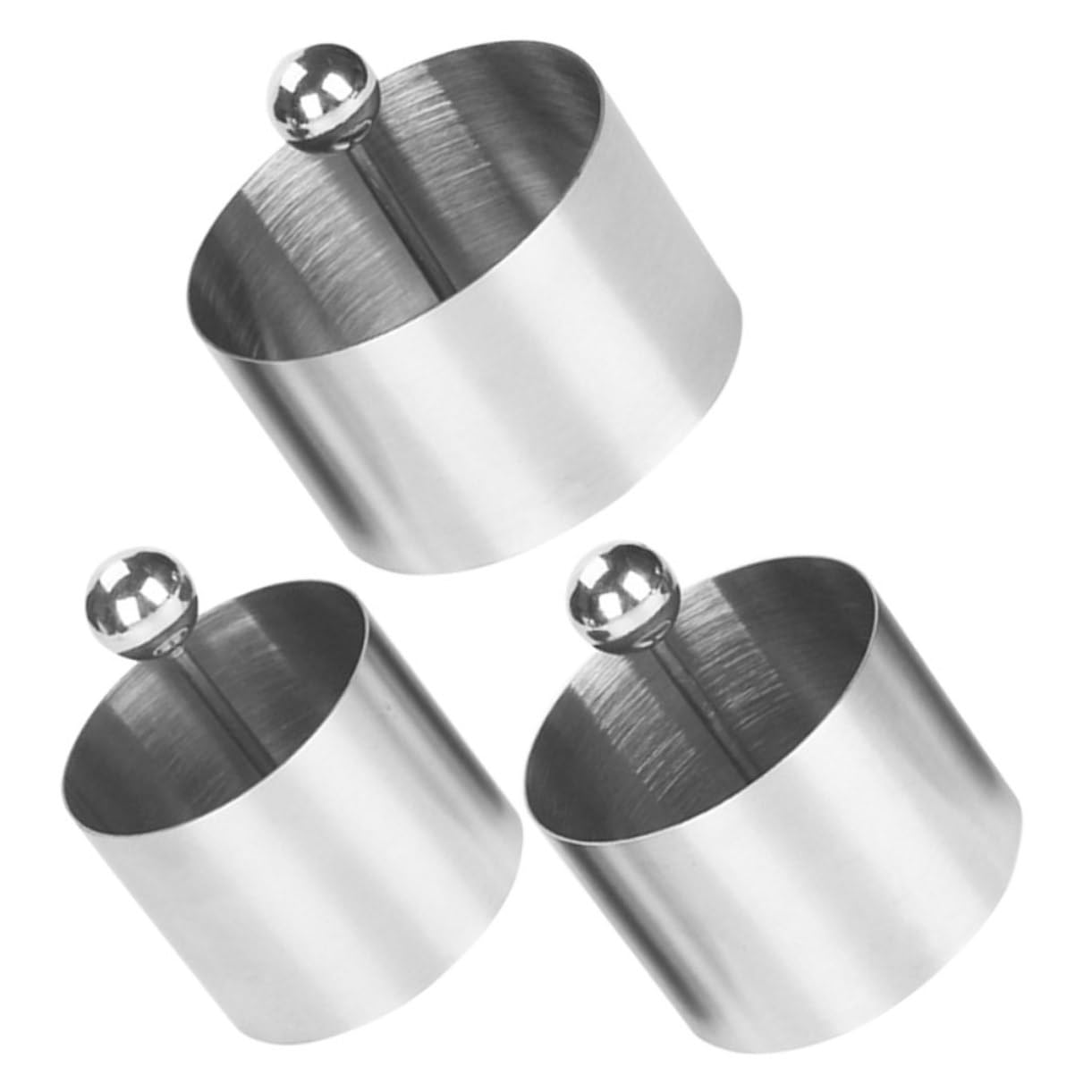 MUCKLILY 1Set Stainless Steel Cake Ring Moulding Tools for Cold Dishes Desserts Versatile Food Presser for Salads Mousses Pastries More Easy to Clean