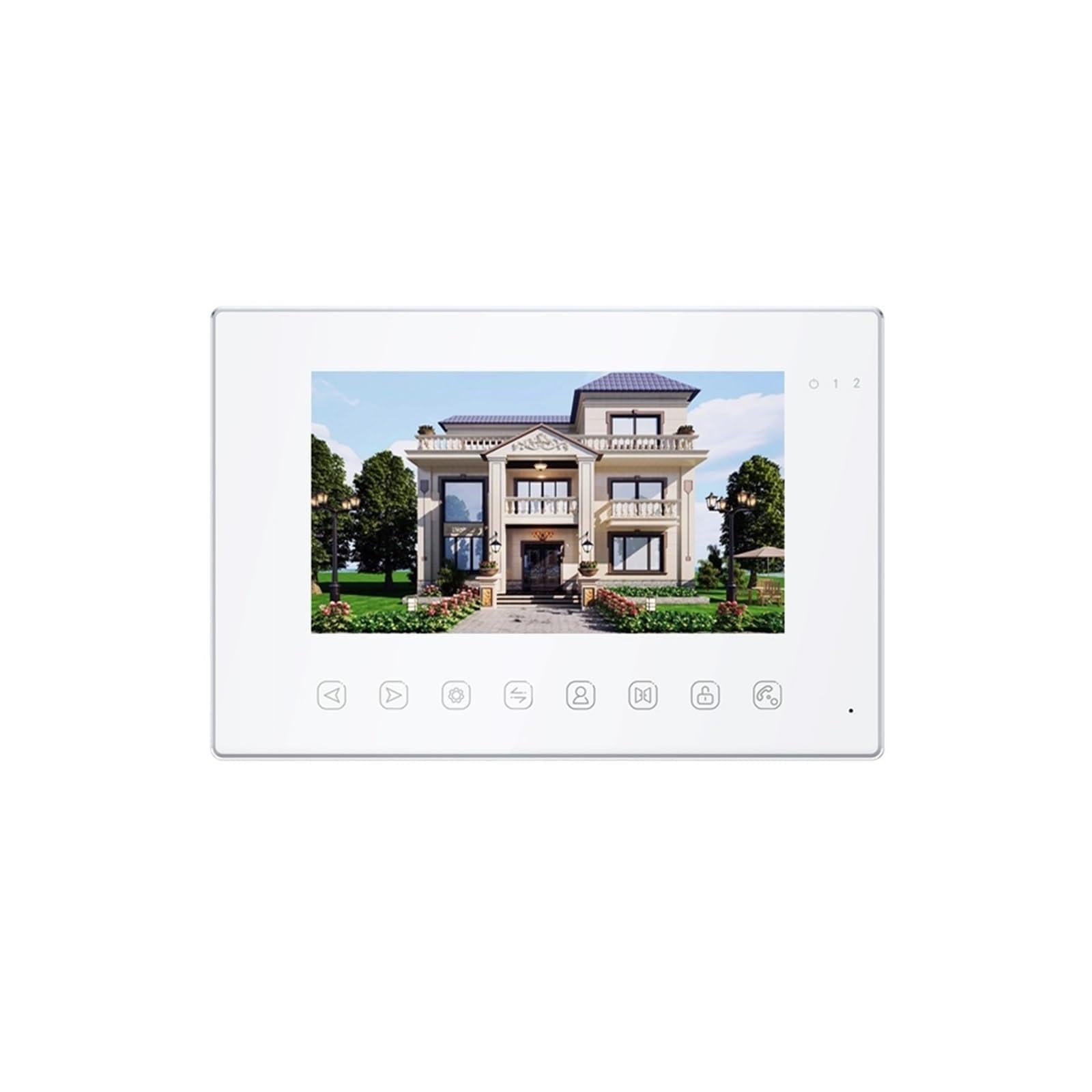 Timbre con Video, Videoportero inalámbrico Tuya Smart App de 7 Pulgadas, 1080P, con WiFi, for 1-4 hogares, Tarjeta RFIC, Timbre, Portero automático, intercomunicador for Villas(M86714W1-EMB)