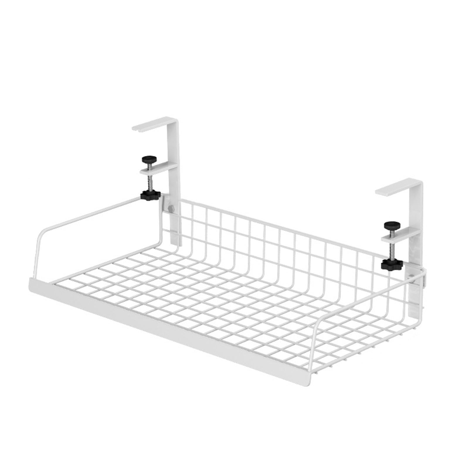 Kalttoy Space Saving Under Desk Basket Undertable Box Study Desk Storage Solution with Carbon Steel Basket Organizers