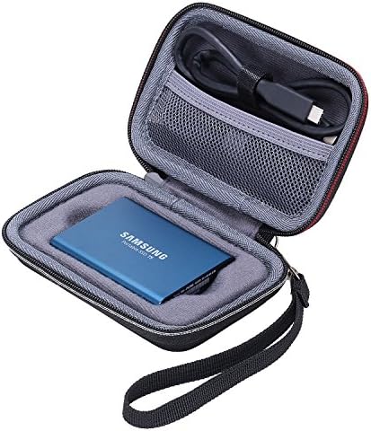 XANAD Case for Samsung T5/T3 SSD 1TB 2TB 500GB 250GB Within Size 3'' x 1.2'' x 1'' Portable External Solid State Hard Drives (Not fit Samsung T7/T7 Touch) - Travel Carrying Bag (Inside Grey)