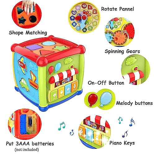 Image of Busy Cube for Kids Montessori Toy Sensory Busy Board Travel Toy for Toddlers (Fancy Cube)