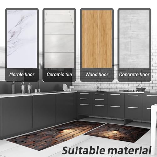 Tapis antidérapant cuisine lot de 2 pour protéger le sol des taches