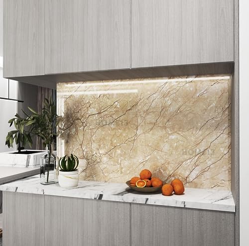 Image of HOME13 Marble Wallpaper Peel & Stick Contact Paper Self Adhesive Decorative Removable Waterproof Wallpaper for Kitchen Cabinet and Furniture Countertops (24 X 144 INCH, Bottochino Marble)