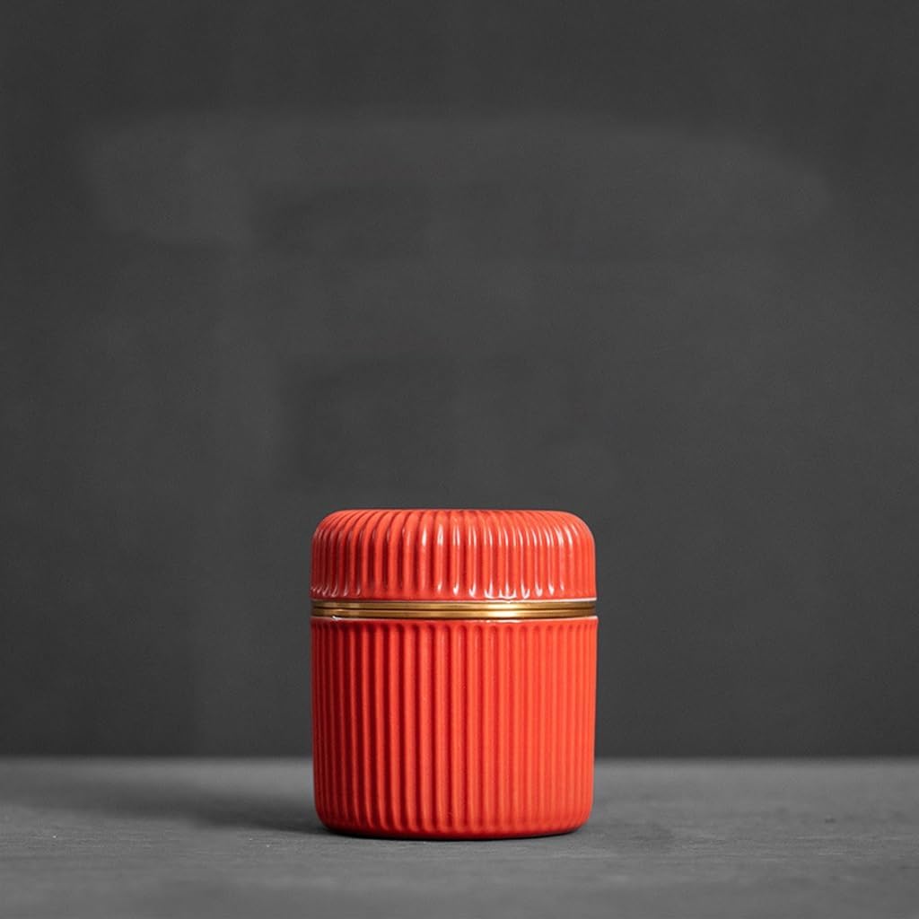 SONGCHAO Sugar Jar Tea Cans, Household Sealed, Ceramic Storage, Small Tea Canister