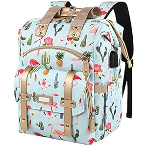 Laptop Backpack for Women, Teacher Doctor Nurse for 15.6 Inch Laptop,Large Travel Airline Approved Wide Open College Shoulder Purse Bag With RFID Anti Theft USB Charging Port