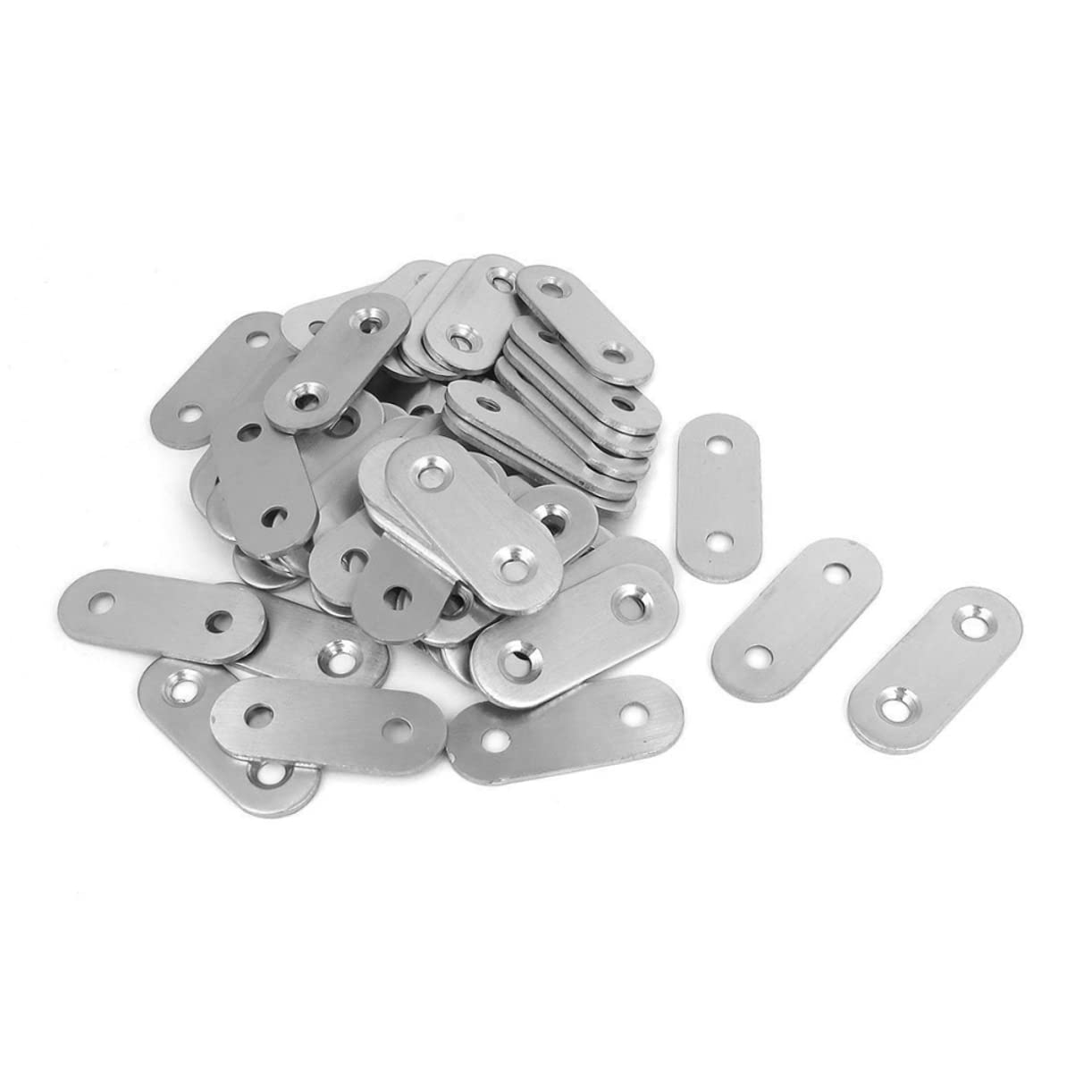 NAMOARLY 20pcs Stainless Steel Repair Plate Joining Plate Steel Mending Plate Mending Plate with Screws Flat Repair Plate Corner Brace Plate Truss Mending Plate Fixing Plate