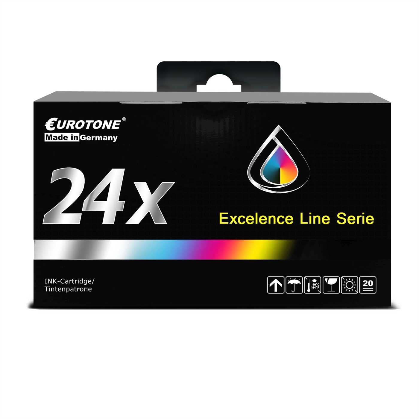 Eurotone Kartridże 24 x kompatybilne z Epson XP55, XP750, XP760, XP850, XP860, XP950, XP960, zastępuje T2421-26 24 zestaw o 25% większej mocy