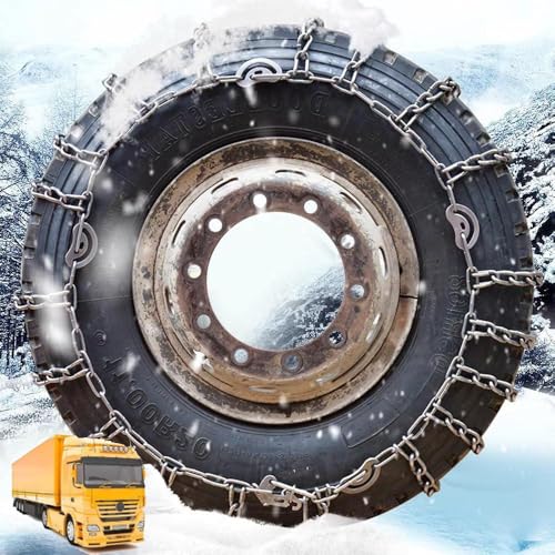 2pc Snow Chains for Semi Trucks Snow Chains for Car Tires Universal Metal Tire Chains for SUV Trucks Pickup Trucks Semi Trucks Van Dually Trucks ATV Light Truck 9mm_6.00-14 9mm 10R22.5