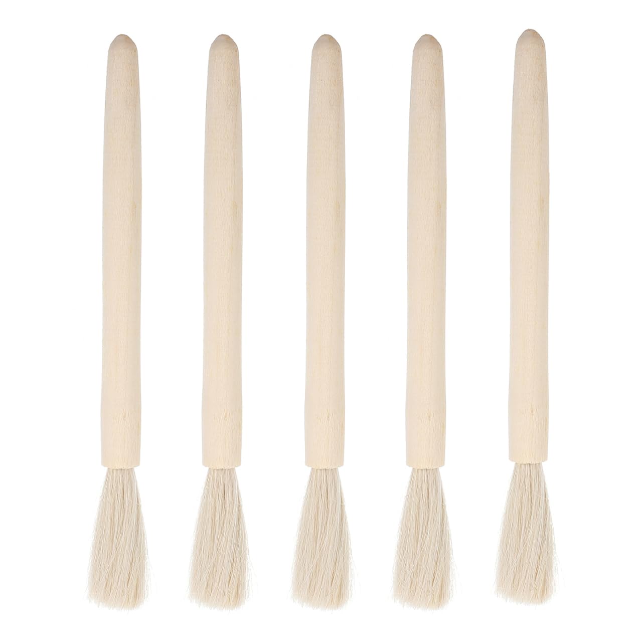 iplusmile 5pcs Lab Cleaning Brush Balance Scale Cleaning Brush with Wooden Handle Laboratory Experiment Brush