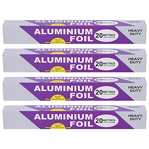 Lineslife Aluminum Foil, Heavy Duty Thicker Non-Stick Aluminum Foil Wrap, 12"X65' Foil Aluminum Roll, 65 Sq Ft (Pack Of 4) #TOP28