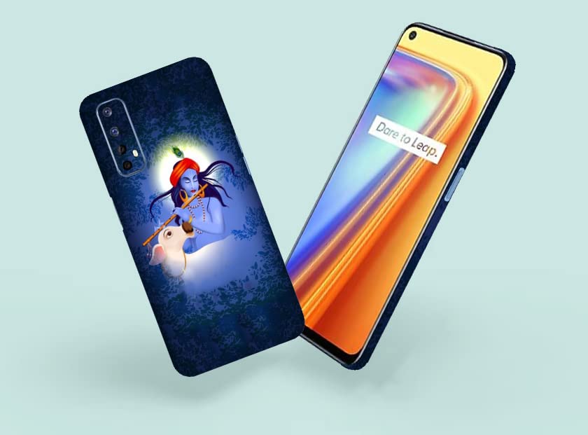 Image of Krishna with Cow Skin Back Protector Film Ultra Thin Scratch Resistant Vinyl (Not Case and Cover) for Realme 7