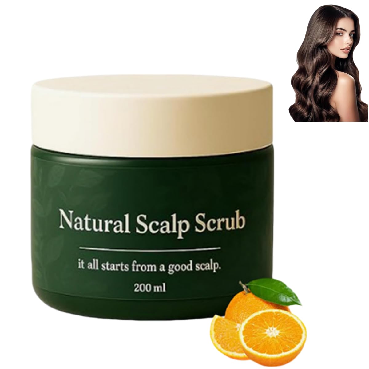 Exfoliante Natural para el Cuero Cabelludo, Exfoliante de Limpieza Profunda, Fórmula Suave, Hidratante y Reconfortante, Apto para Todo Tipo de Cabello