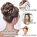 Mychanson Messy Bun Hair Piece Tousled Updo Curly Wavy Hair Bun Extension Faux Hair Buns Hair Pieces with Elastic Band Synthetic Fluffy Large Chignon Scrunchies Hairpieces for Women (10#)