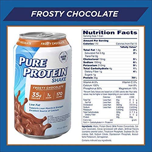 Pure Protein Ready to Drink, Meal Replacement High Protein Shakes, 5 Flavor Variety Sampler Pack 11oz (Pack of 10)