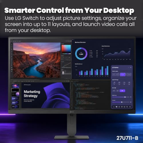Image of LG Ultrafine U7 27 inch UHD 4K IPS Monitors 27U711-B | 3-Pack Bundle + More |