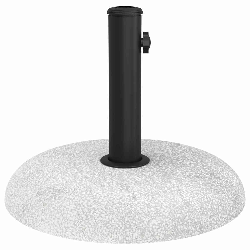 Supporto per ombrellone, 21 kg, bianco, cemento, rotondo, arrotolabile, per giardino e terrazza, stabile base per ombrellone da 45 x 45 x 40 cm, per ombrellone da mercato e ombrellone da