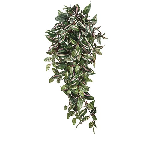 MICA Decorations 953284 konstgjord växt Tradescantia HAENGEND – konstgjord hängväxt utan kruka, L 80 x B 30 cm