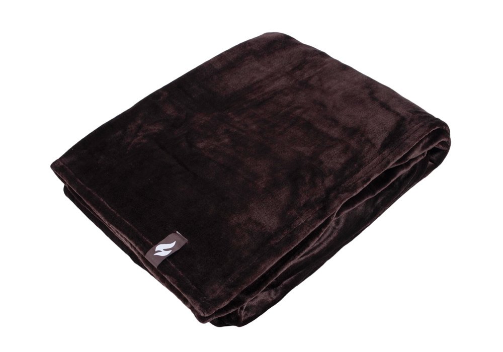 HEAT HOLDERS - Extra Soft Winter Warm 1.7 TOG Large Luxury Thermal Fleece Throw Blanket - 180 x 200 cm (One Size, Chocolate)