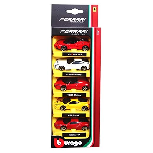 Bburago 18-56105 - Ferrari Colección Paquete, 5 Coches de I + D, Escala 1:64, Modelos Surtidos