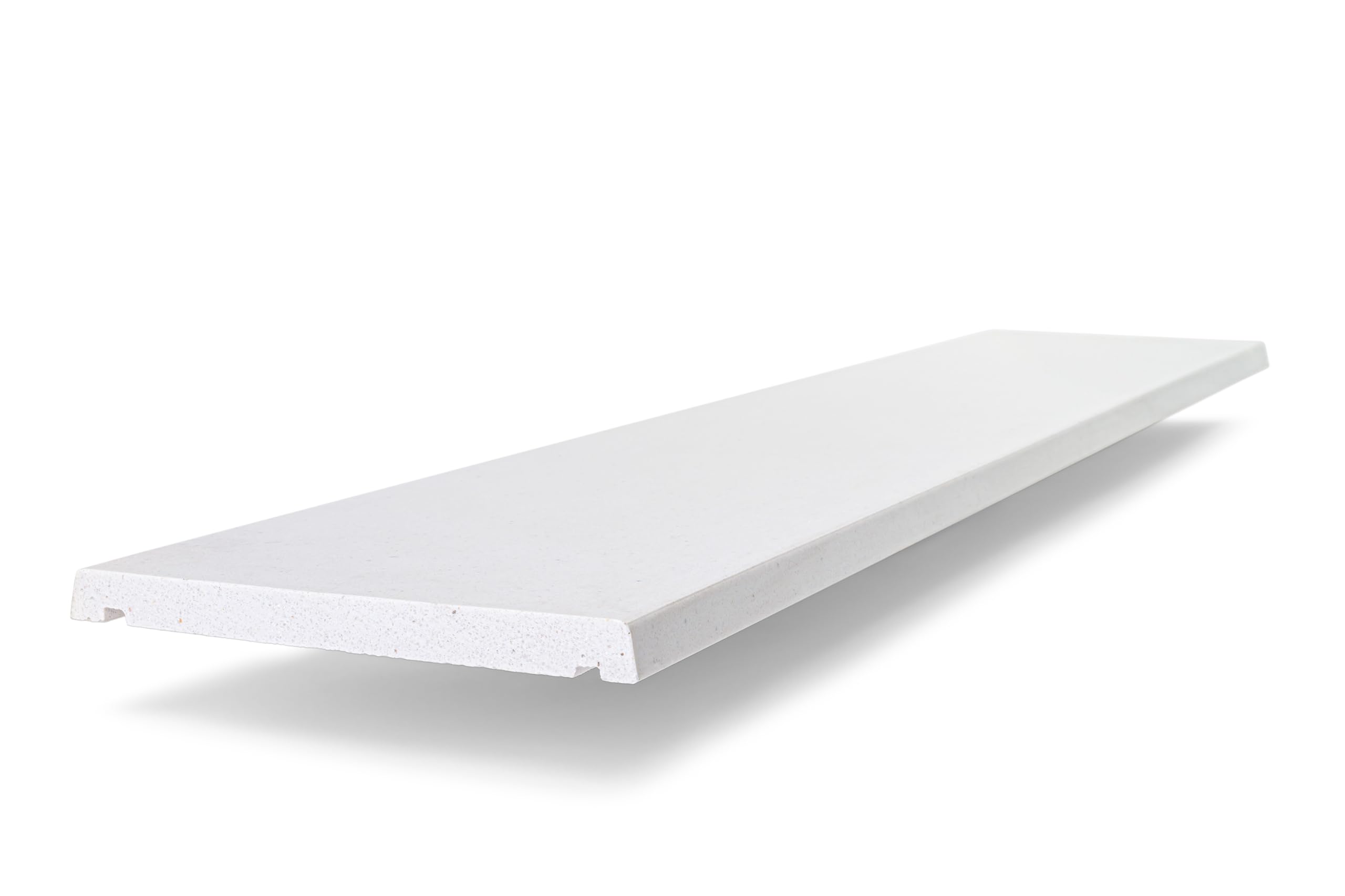 Cubremuros de Hormigón Polímero marca Sintextone, Modelo Plano, Blanco Ral 9003, Albardilla Plana. (Blanco, 100x20 cm)