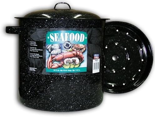 Granite Ware Vaporizador de mariscostamales con inserto, 15.5 cuartos de galón, negro (paquete de 2)