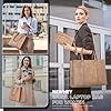NEWHEY Handtasche Damen 15,6 Zoll Shopper Damen Groß Arbeitstasche Tote mit Clutch PU Leder Aktentasche Damen Laptoptasche Messenger Umhängetasche für Schule Büro Reisen Business #5