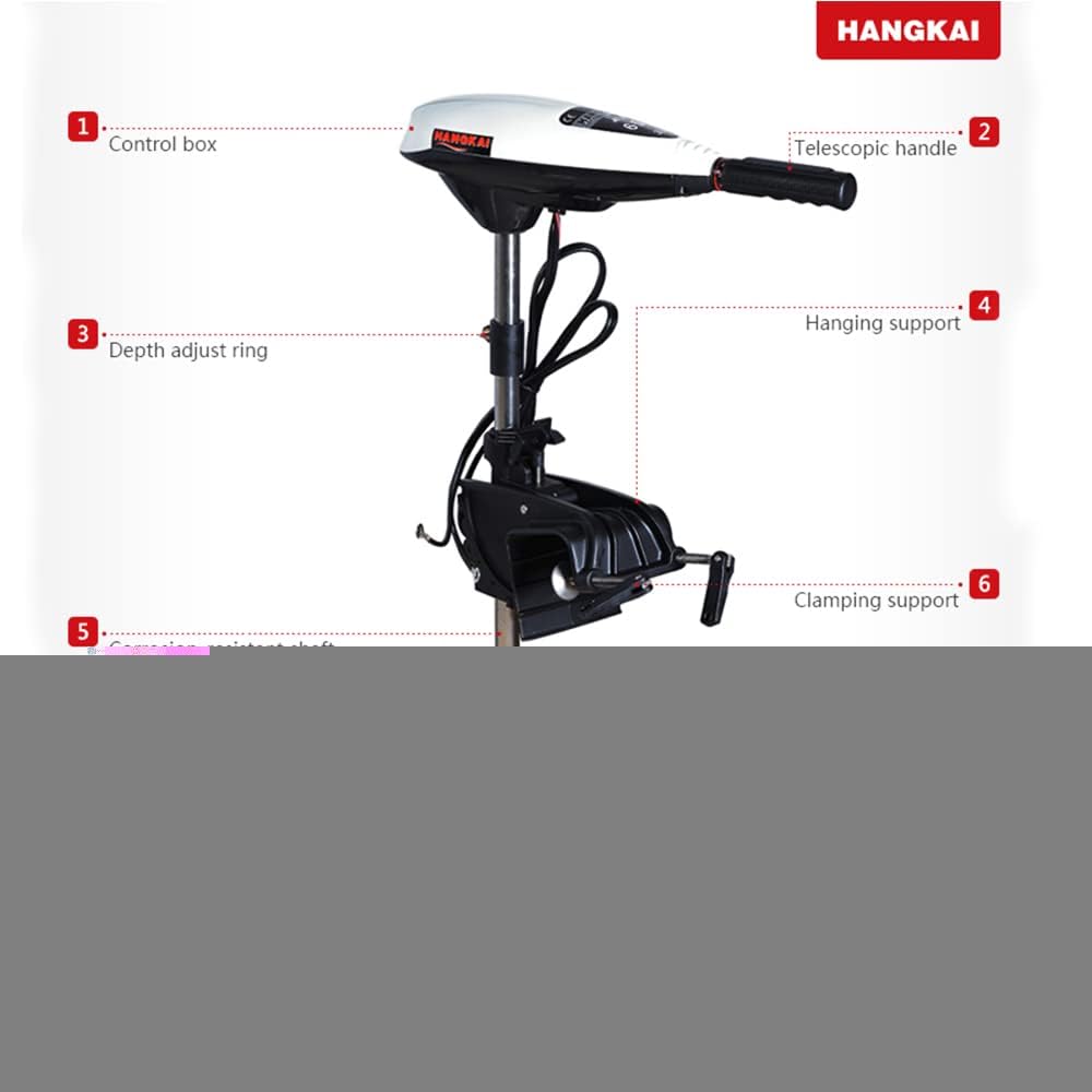 66 LBS 12V Electric Outboard Trolling Motor Fishing Boat Kayak Engine, for Fisheries, Aquaculture, Outdoor Sightseeing and Other Fields