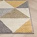 Well Woven Isometry Gold & Grey Modern Geometric Triangle Pattern (5'3