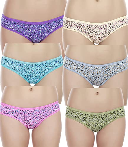 Image of FIMS - Fashion is my style Women's Cotton Hipsters Panties for Women, Soft Stretchable Cotton Fabric, Non-Padded, Multi-Color Panties, See Main Image to Check Nos of Panties You Will Get.