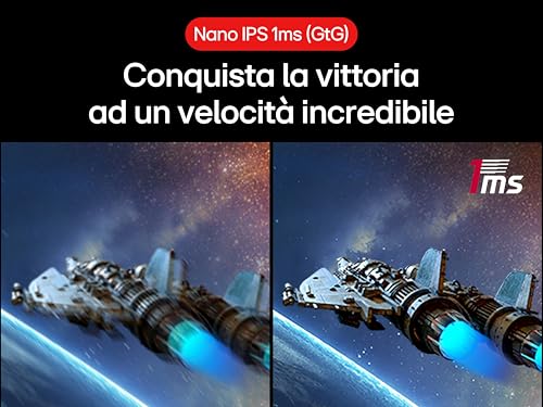 32GS85Q Monitor Gaming UltraGear 32" Nano IPS QHD (2560x1440), 180Hz, 1ms (GtG), G-Sync Compatible, AMD FreeSync, HDR 10, HDMI 2.0 (HDCP 2.2), DisplayPort 1.4, AUX, Flicker Safe, Nero - Monitor - Immagine 8