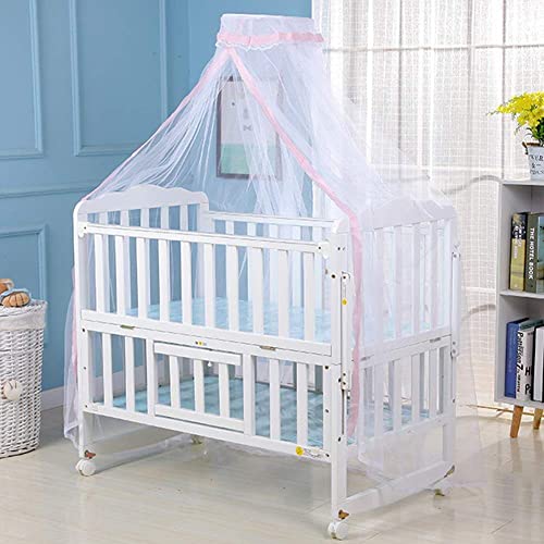 ikasus Baby Crib Mosquito Net,Baby Canopy Bed Netting,Baby Toddler Bed Crib Dome Canopy Curtain Netting See Through Mesh Bed Cover for Nurseries, Canopy Bed,1.6Mx4.5M