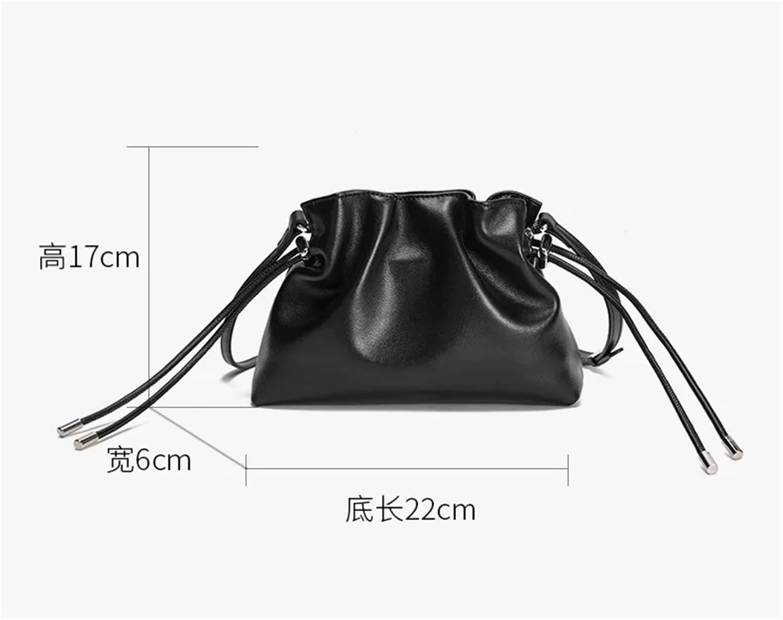Bolso bandolera plisado de lujo con diseño nube: bolso piel auténtica cordón ajustable, un pequeño y versátil for una dama elegante Para Viajes Compras Trabajo Citas