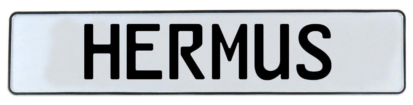 Vintage Parts 646197 Wall Art (Hermus White Stamped Aluminum Street Sign Mancave)