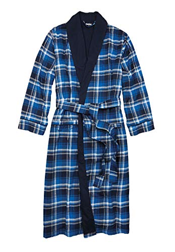 KingSize Men's Big & Tall Jersey-Lined Flannel Robe