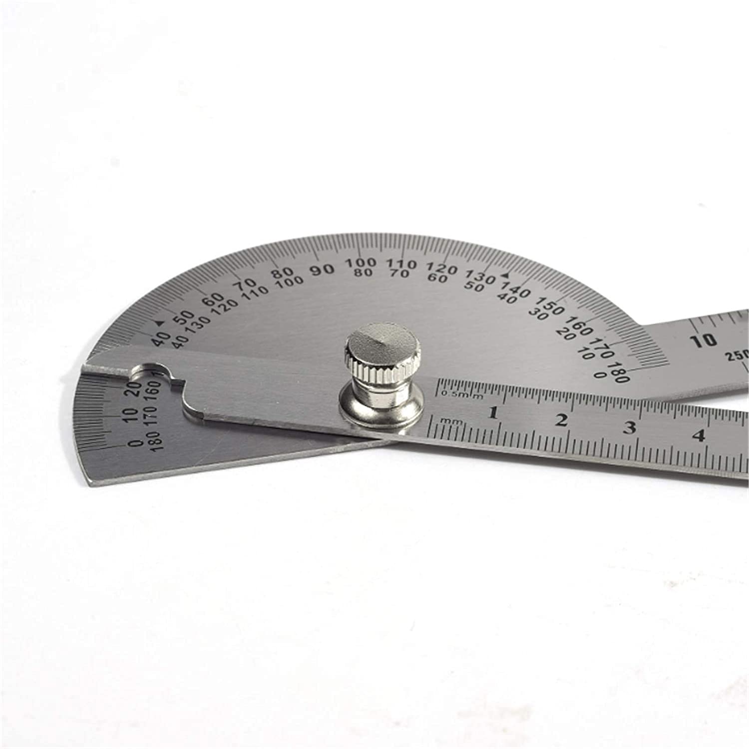 Righello angolo di visualizzazione digitale Righello in acciaio inox Angolo di acciaio inossidabile 180 gradi regolabile Semicircello indicizzazione del calibro di indicizzazione dell'angolo del prota