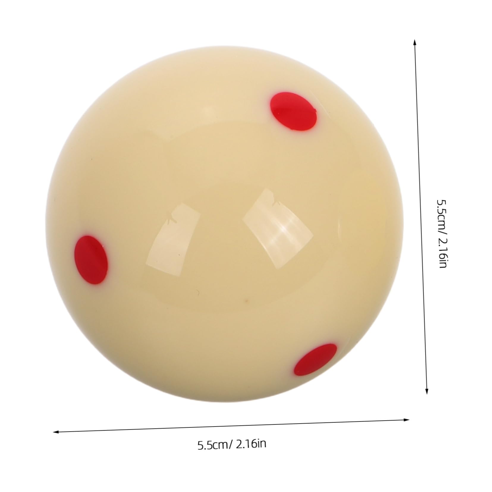 BRIGHTFUFU Billiard Balls 2 Pack White Snooker Balls with Dots for Pool Table Ideal for Billiards Training