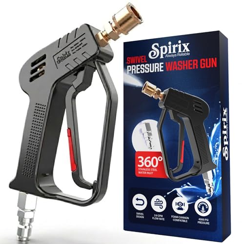 SPIRIX Stubby Pressure Washer Gun 4000 PSI with Swivel