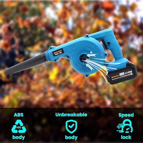 Image of TOMAHAWK 21V Cordless Electric Blower Handheld Blower for Leaves, Snow, Dust & Home Cleaning