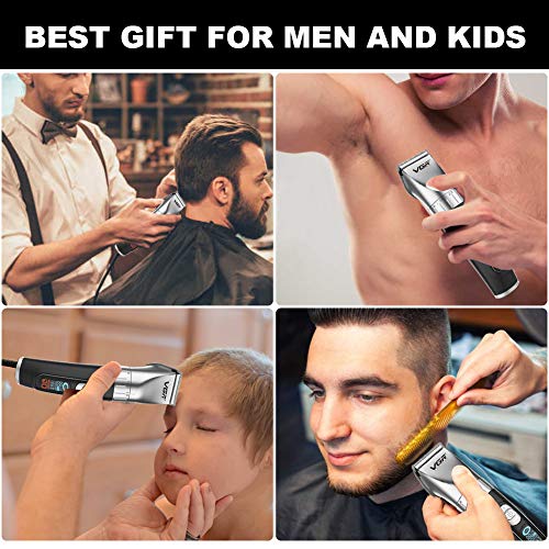 Vgr Hair Clippers, Professional Hair Cutting Kit For Men, Usb Cord/Cordless Rechargeable Hair Trimmer Set With Led Display, Model V-069 #TOP5