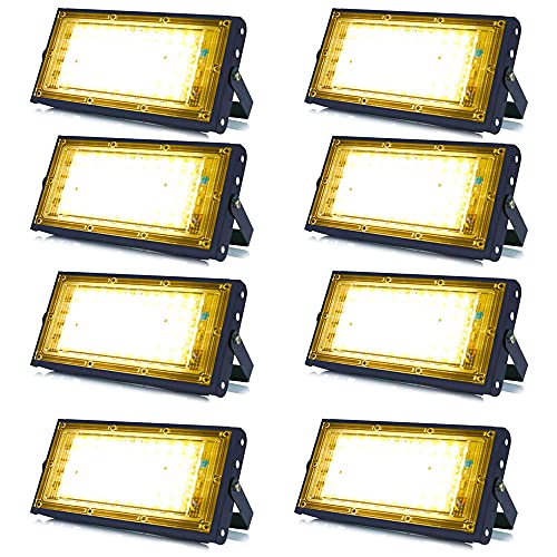 Image of MLD 30W Led Flood Light AC 230V Waterproof Brick focus Floodlights for indoor outdoor Lights | Yellow /Warm White | 30 Watt | Pack Of 8