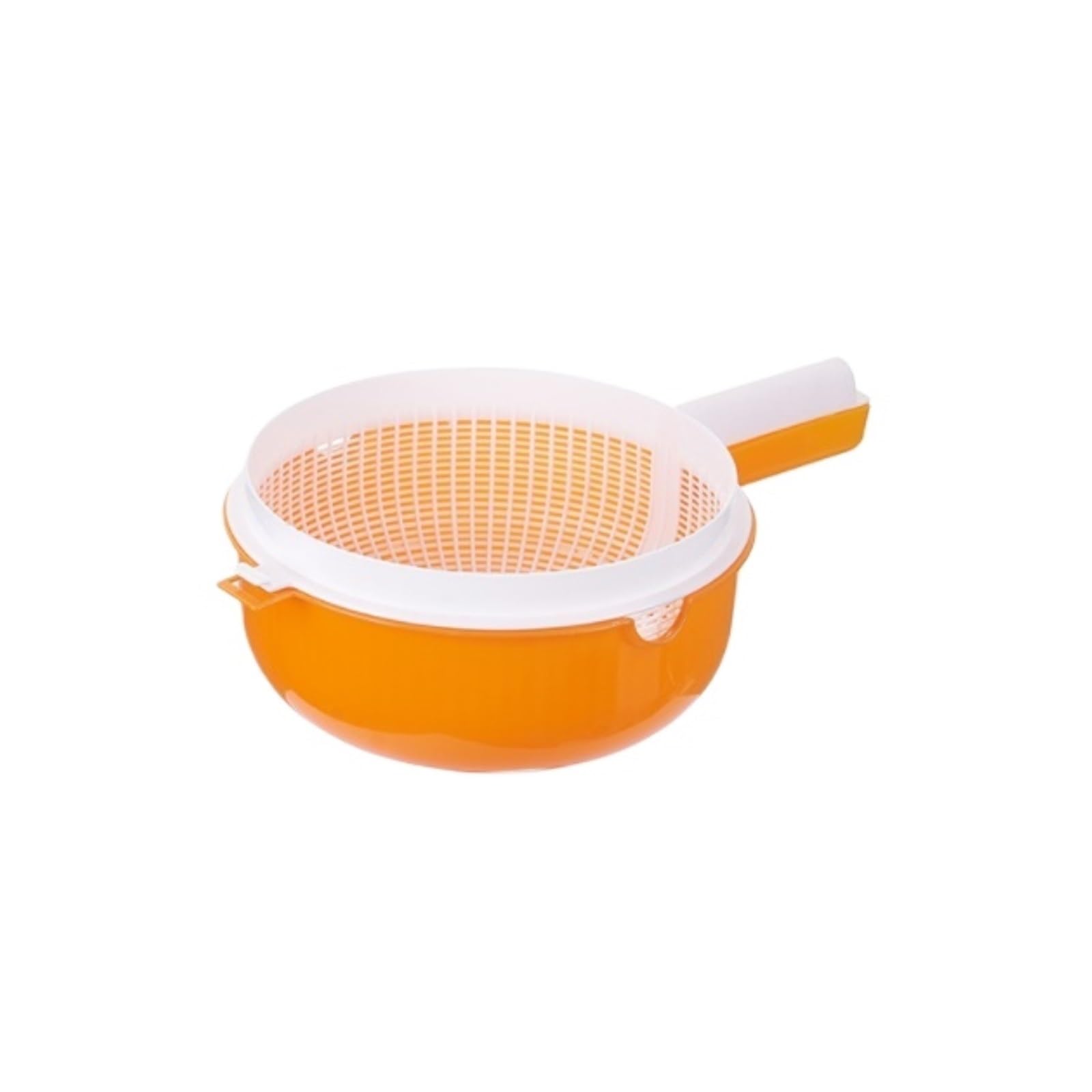 Schaumlöffel, Abtropfkorb, Selbstentleerendes Obstsieb, Abflusssieb, Küchenutensilien Schaum(Orange)